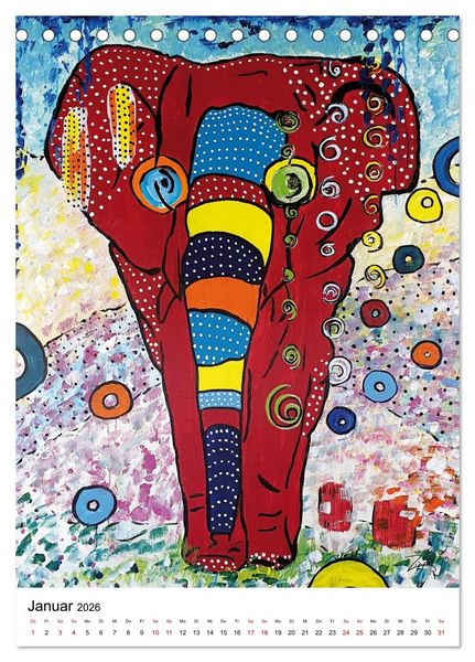 Produktbild: Pop Art Animals - Atelier Zippo (Tischkalender 2026 DIN A5 hoch), CALVENDO Monatskalender