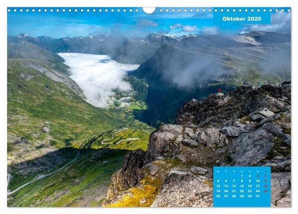 Produktbild: Geiranger - grandiose Fjordlandschaft (Wandkalender 2026 DIN A3 quer), CALVENDO Monatskalender
