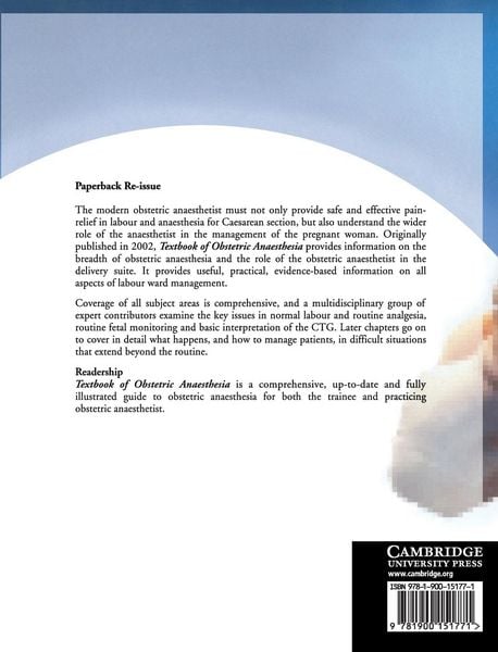 Produktbild: Textbook of Obstetric Anaesthesia