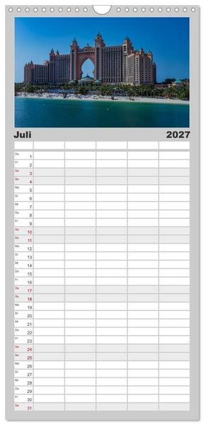 Produktbild: Familienplaner 2027 - Dubai - Das achte Weltwunder mit 5 Spalten (Wandkalender, 21 x 45 cm) CALVENDO