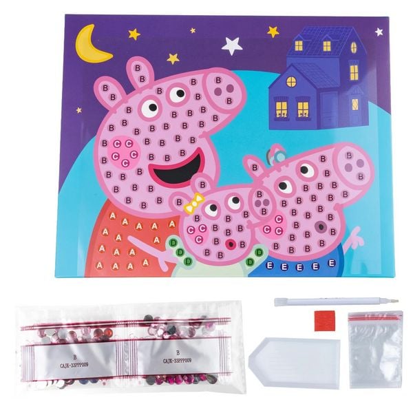 Produktbild: Craft Buddy CAJK-33PPP009 - Crystal Art Junior, Peppa Pig, 25x20cm, Diamant-Malerei-Set