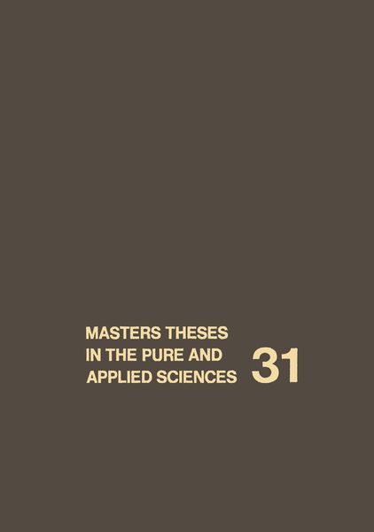 Produktbild: Masters Theses in the Pure and Applied Sciences