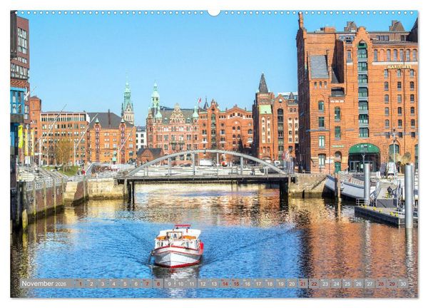 Produktbild: HAMBURG - Maritime Metropole (Wandkalender 2026 DIN A2 quer), CALVENDO Monatskalender