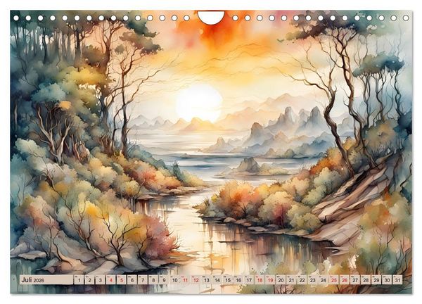 Produktbild: Landschaften Von Fr&uuml;hling bis Winter (Wandkalender 2026 DIN A4 quer), CALVENDO Monatskalender