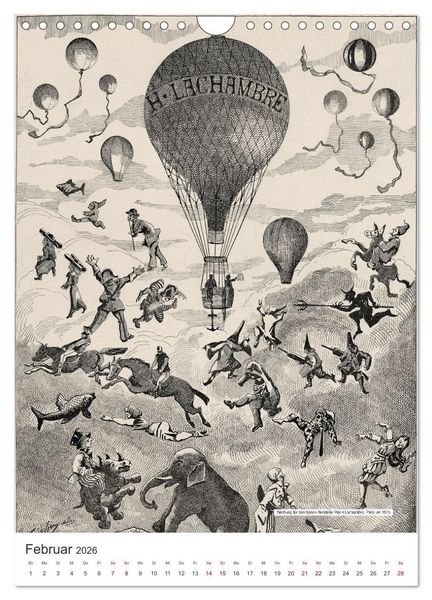 Produktbild: Ballonfahren Kalender (Wandkalender 2026 DIN A4 hoch), CALVENDO Monatskalender