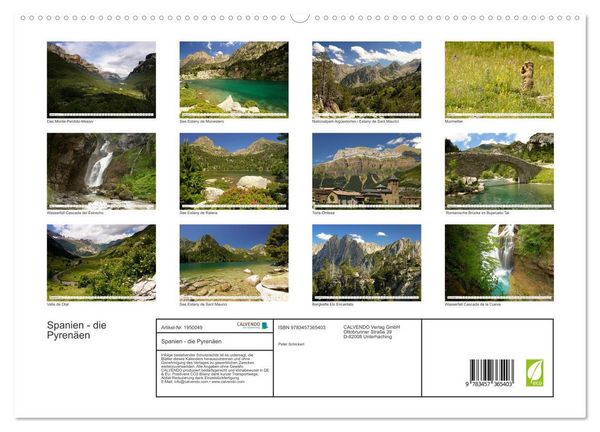 Produktbild: Spanien - die Pyren&auml;en (hochwertiger Premium Wandkalender 2026 DIN A2 quer), Kunstdruck in Hochglanz