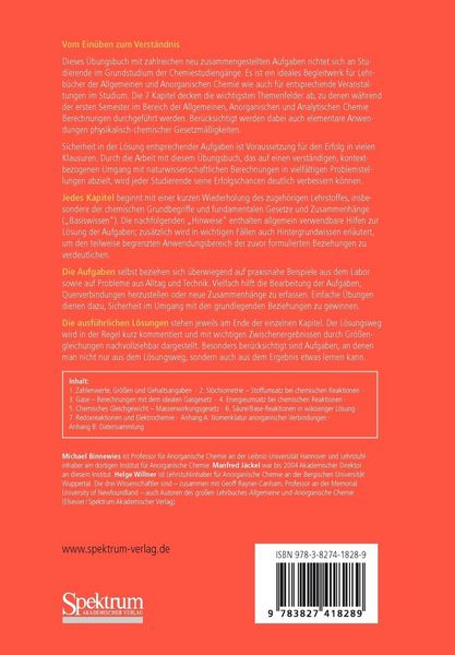 Produktbild: &Uuml;bungsbuch Allgemeine Chemie