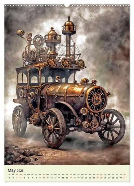 Produktbild: Retro Rides with Steam and Steel (Wall Calendar 2026 DIN A2 portrait), CALVENDO 12 Month Wall Calendar