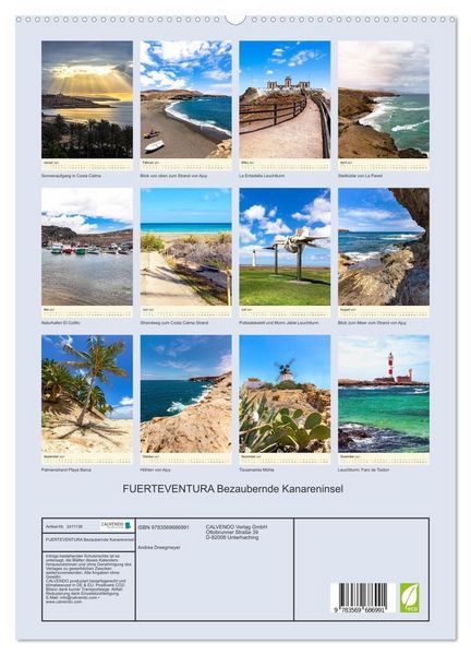 Produktbild: FUERTEVENTURA Bezaubernde Kanareninsel (hochwertiger Premium Wandkalender 2027 DIN A2 hoch), Kunstdruck in Hochglanz