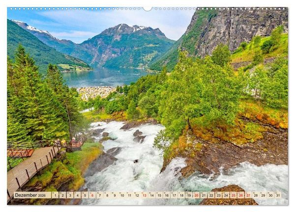 Produktbild: K&ouml;nigsroute Norwegens (hochwertiger Premium Wandkalender 2026 DIN A2 quer), Kunstdruck in Hochglanz