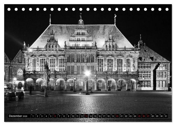 Produktbild: Historisches Bremen (Tischkalender 2026 DIN A5 quer), CALVENDO Monatskalender