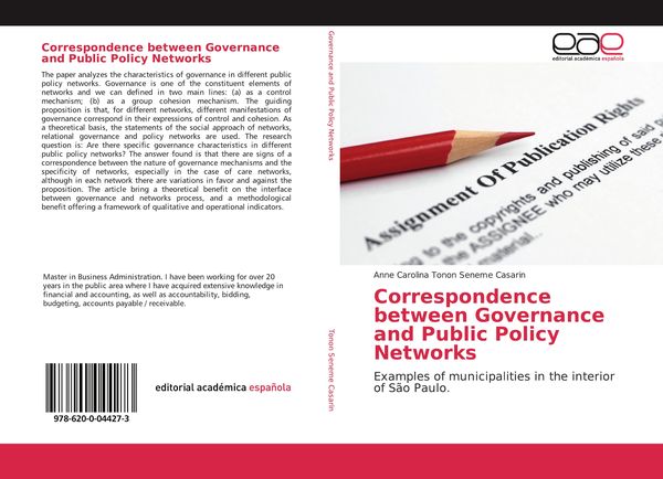 Produktbild: Correspondence between Governance and Public Policy Networks