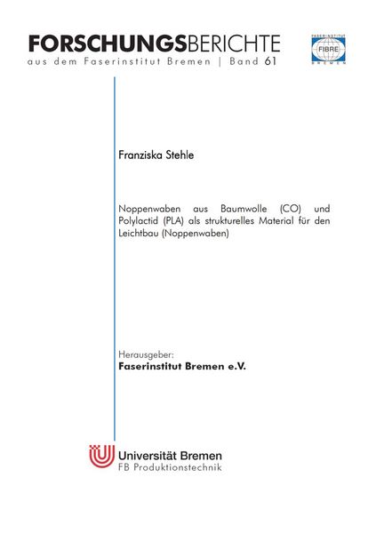 Produktbild: Noppenwaben aus Baumwolle (CO) und Polylactid (PLA) als strukturelles Material f&uuml;r den Leichtbau (Noppenwaben)