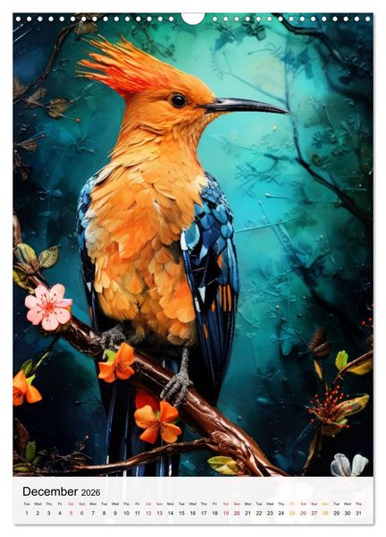 Produktbild: Birds in Living Color (Wall Calendar 2026 DIN A3 portrait), CALVENDO 12 Month Wall Calendar