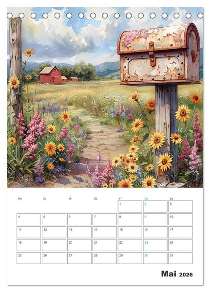 Produktbild: Zeitreise - Der vintage Briekasten Kalender (Tischkalender 2026 DIN A5 hoch), CALVENDO Monatskalender