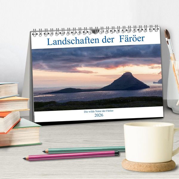 Produktbild: Landschaften Der F&auml;r&ouml;er (Tischkalender 2026 DIN A5 quer), CALVENDO Monatskalender