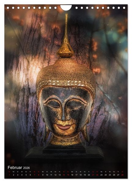 Produktbild: Die Welt mit Buddha (Wandkalender 2026 DIN A4 hoch), CALVENDO Monatskalender