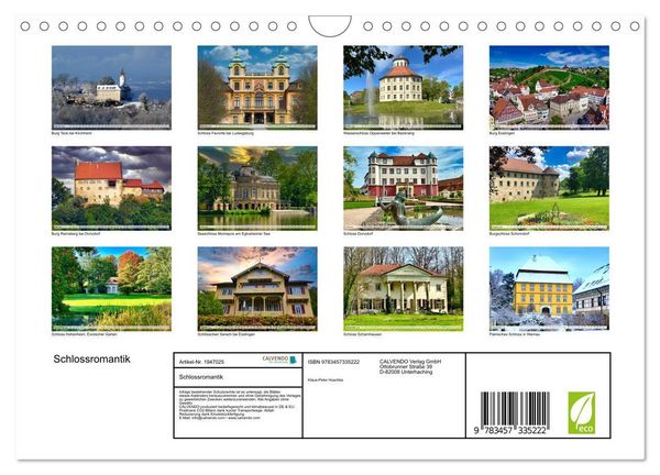 Produktbild: Schlossromantik (Wandkalender 2026 DIN A4 quer), CALVENDO Monatskalender
