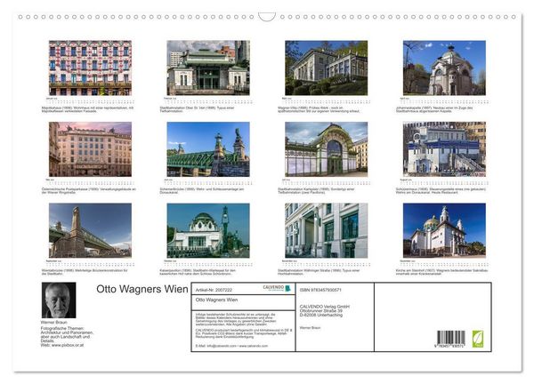 Produktbild: Otto Wagners Wien (Wandkalender 2026 DIN A2 quer), CALVENDO Monatskalender