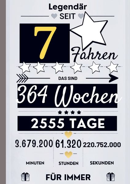 Produktbild: Notizbuch f&uuml;r Jungen 7 Jahre- Geburtstagsgeschenk f&uuml;r 7 j&auml;hrige Jungen