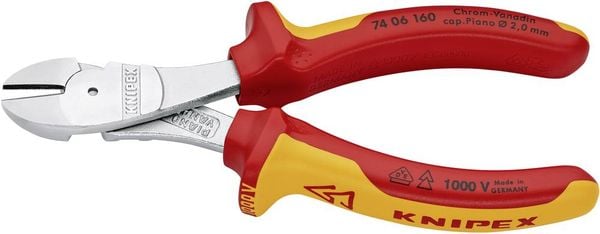 Knipex 74 06 160 VDE Kraft-Seitenschneider mit Facette 160mm