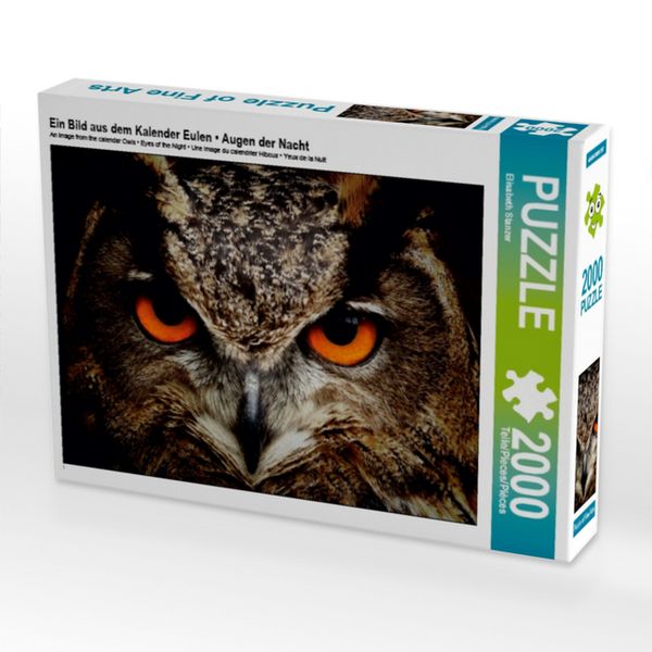 Produktbild: CALVENDO Puzzle Ein Bild aus dem Kalender Eulen - Augen der Nacht | 2000 Teile Lege-Gr&ouml;&szlig;e 90x67cm Foto-Puzzle f&uuml;r gl&uuml;ckliche Stunden