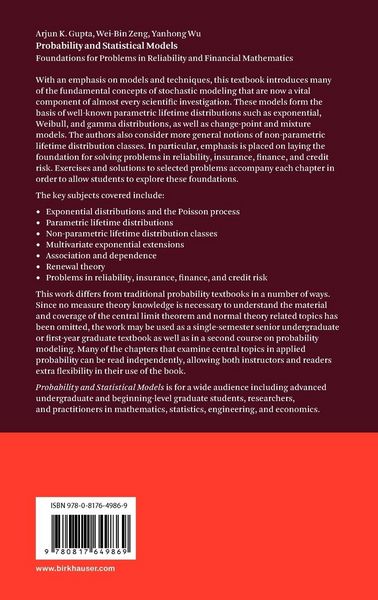 Produktbild: Probability and Statistical Models