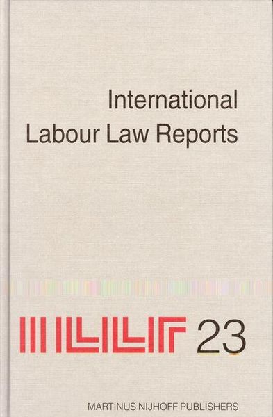 Produktbild: International Labour Law Reports, Volume 23