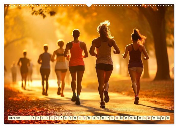 Produktbild: Joggen, gesund laufen (hochwertiger Premium Wandkalender 2026 DIN A2 quer), Kunstdruck in Hochglanz