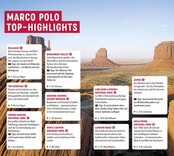 Produktbild: MARCO POLO Reisef&uuml;hrer USA S&uuml;dwest, Las Vegas, Colorado, New Mexico, Arizona, Utah