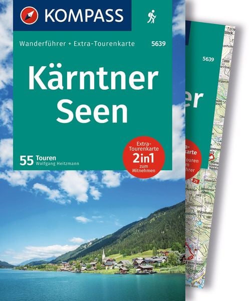 Produktbild: KOMPASS Wanderf&uuml;hrer K&auml;rntner Seen, 55 Touren mit Extra-Tourenkarte