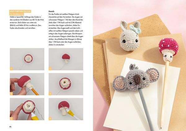 Produktbild: Knuffige Amigurumi f&uuml;r den Schreibtisch