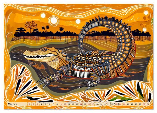 Produktbild: Abstraktes Afrika - Wilde Savanne in leuchtenden Farben (hochwertiger Premium Wandkalender 2026 DIN A2 quer), Kunstdruck in Hochglanz