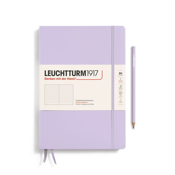 Produktbild: LEUCHTTURM1917 Notizbuch Composition (B5), Hardcover, 219 nummerierte Seiten, Lilac, Dotted