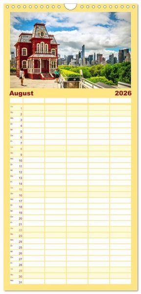Produktbild: Familienplaner 2026 - Stadtansichten New York mit 5 Spalten (Wandkalender, 21 x 45 cm) CALVENDO