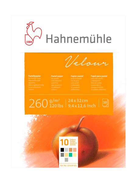 Produktbild: Hahnem&uuml;hle Papier Pastellpapier Velour, 24 x 32 cm, 260 g/m&sup2;