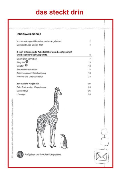 Produktbild: Lekt&uuml;rebegleiter &ndash; kompakt und differenziert: Viele Gr&uuml;&szlig;e, Deine Giraffe