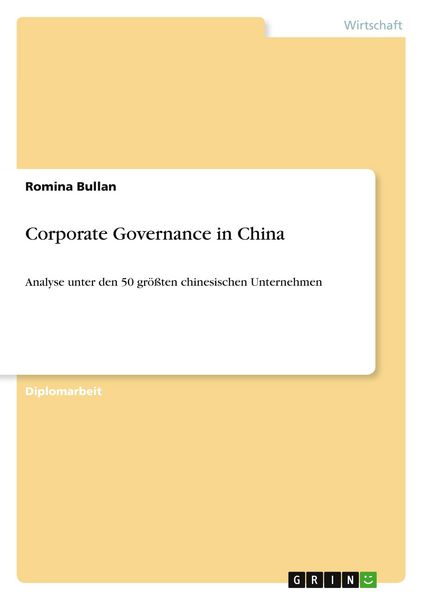 Produktbild: Corporate Governance in China