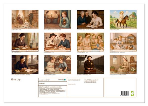 Produktbild: Else Ury (Wandkalender 2026 DIN A2 quer), CALVENDO Monatskalender