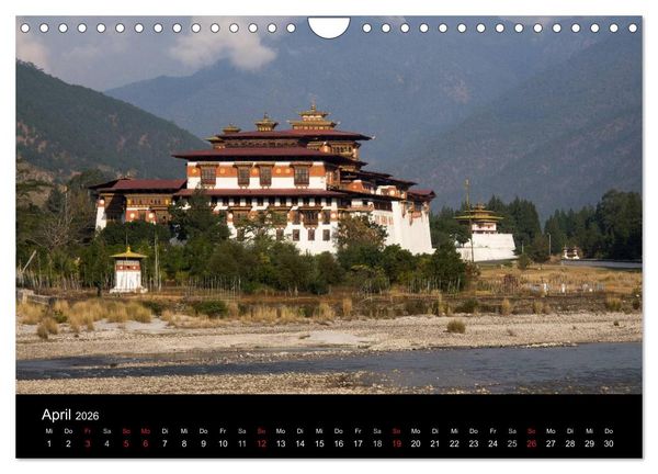 Produktbild: Bhutan 2026 - Land des Donnerdrachens (Wandkalender 2026 DIN A4 quer), CALVENDO Monatskalender