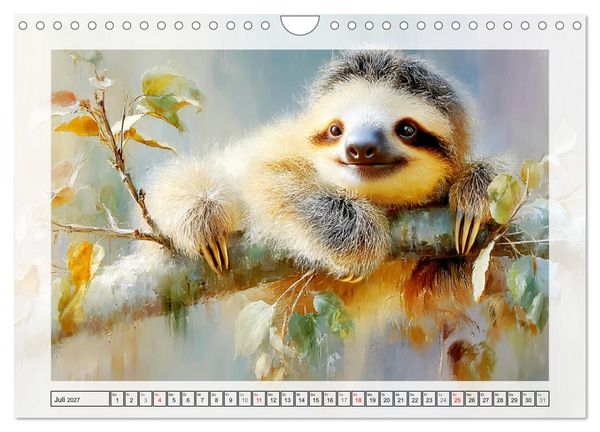 Produktbild: Faultiere. Das L&auml;cheln des Regenwaldes (Wandkalender 2027 DIN A4 quer), CALVENDO Monatskalender