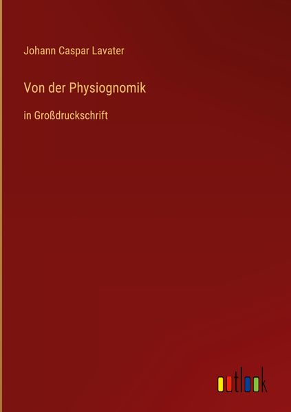 Produktbild: Von der Physiognomik