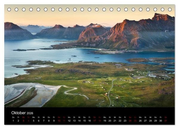 Produktbild: Lofoten - Inseln im Nordmeer (Tischkalender 2026 DIN A5 quer), CALVENDO Monatskalender