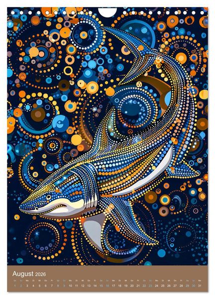 Produktbild: Wildes Australien - Tiere im Stile der Aborigine-Kunst (Wandkalender 2026 DIN A4 hoch), CALVENDO Monatskalender