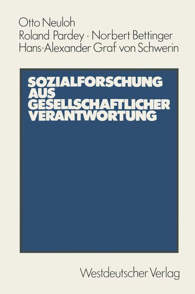 Produktbild: Sozialforschung aus gesellschaftlicher Verantwortung
