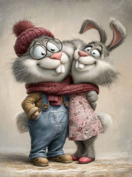 Produktbild: CALVENDO Puzzle Hasen - Liebe | 1000 Teile Lege-Gr&ouml;&szlig;e 64x48cm Foto-Puzzle f&uuml;r gl&uuml;ckliche Stunden