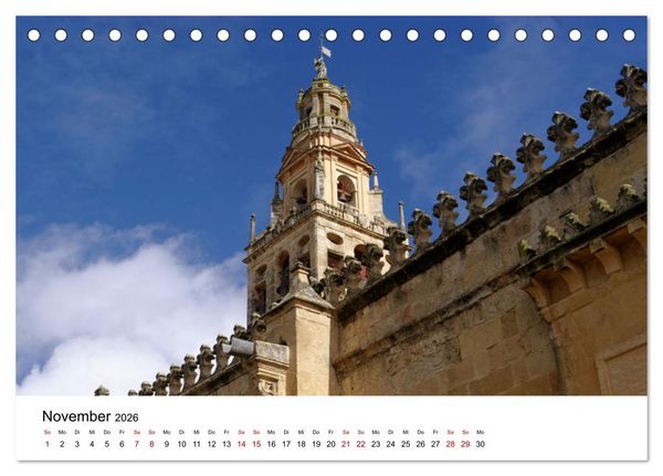Produktbild: C&oacute;rdoba -Temperamentvolles Andalusien (Tischkalender 2026 DIN A5 quer), CALVENDO Monatskalender