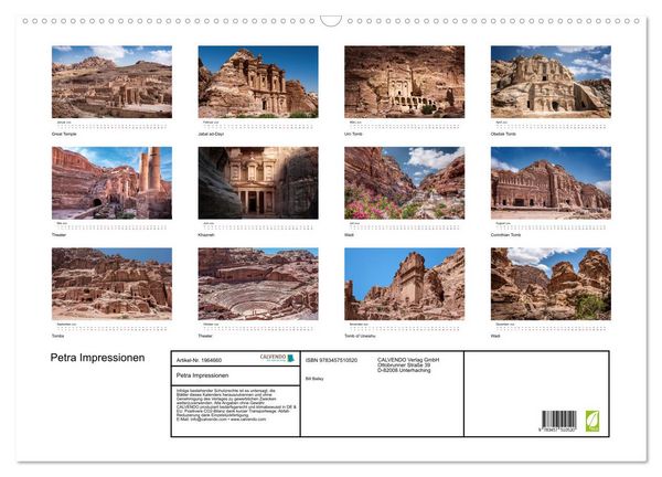 Produktbild: Petra Impressionen (Wandkalender 2026 DIN A2 quer), CALVENDO Monatskalender