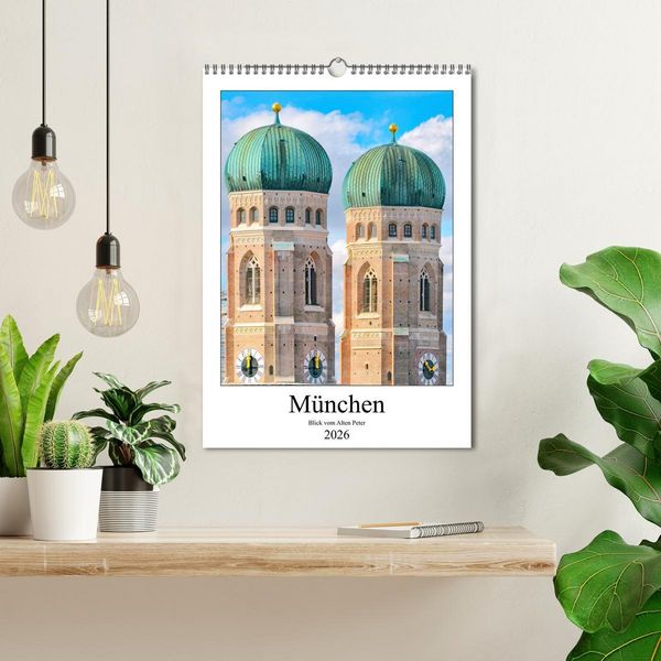 Produktbild: M&uuml;nchen Blick vom Alten Peter (Wandkalender 2026 DIN A3 hoch), CALVENDO Monatskalender