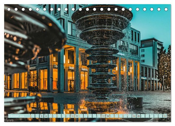 Produktbild: Chemnitz zur blauen Stunde (Tischkalender 2026 DIN A5 quer), CALVENDO Monatskalender